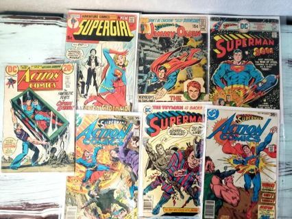 D.C. Comic's Superman Comic books 1971 to 1978. 7- Vintage comic book collection
