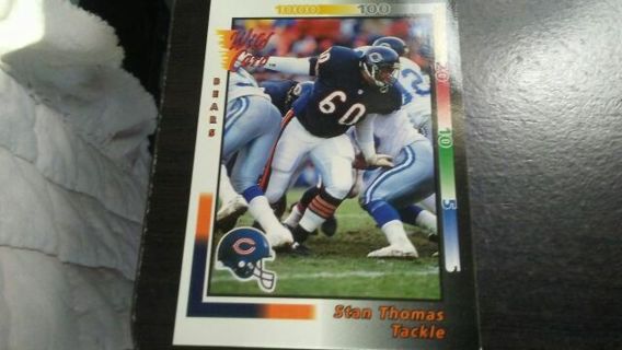 1992 AAA SPORTS WILD CARD STAN THOMAS CHICAGO BEARS FOOTBALL CARD# 138