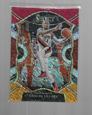 2020 SELECT DAMIAN LILLARD RED PRIZM REFRACTOR #24