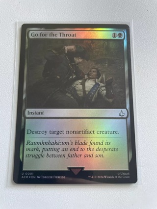 MTG Go for the Throat Foil U 0091 Universes Beyond: Assassin's Creed Magic