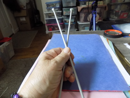 Aluminum silvertone knitting needles size 8