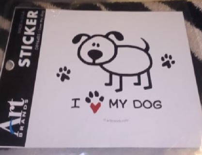 "I Love My Dog" Sticker