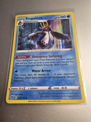 Pokemon Empoleon holo rare card 037/172