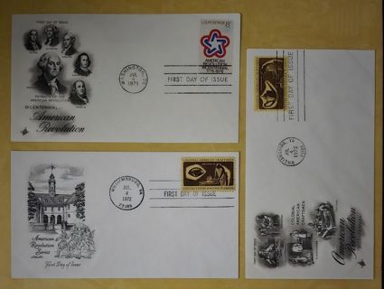 Eleven Envelope and One Postcard American Revolution First Day Covers