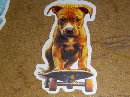Dog Adorable one vinyl sticker no refunds regular mail only Very nice quality!