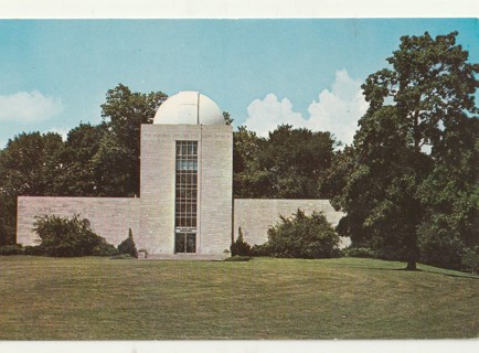 Vintage Unused Postcard: g: James E Holcomb Observatory, Indianapolis, IN