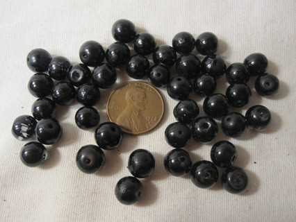 Bead Lot: Black Glass Spheres