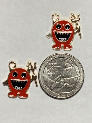 HALLOWEEN CHARMS~#28~SET OF 2 CHARMS~FREE SHIPPING!