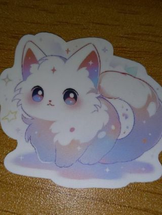 Cat Cute one small vinyl sticker no refunds regular mail only Very nice quality!