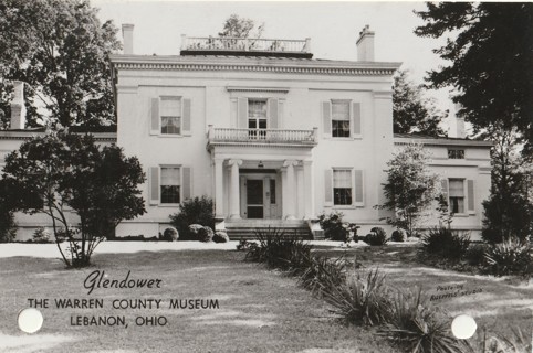 Vintage Unused Postcard: b&w: Glendower, Warren County Museum, Lebanon, OH