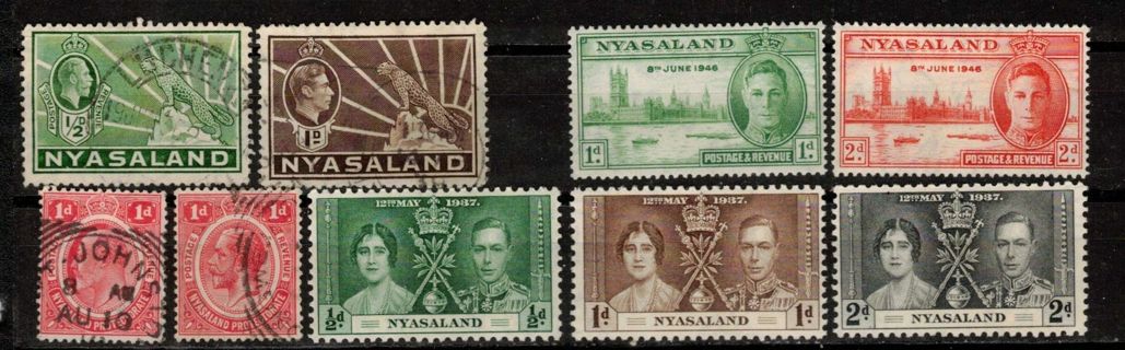 Nyasaland Old Stamps, 3 British Kings