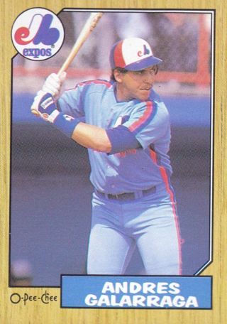 Andres Galarraga 1987 O-Pee-Chee Montreal Expos