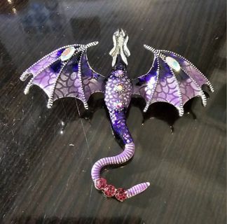 Purple Dragon Brooch