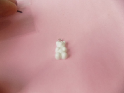 1 inch white gummy bear charm # 1