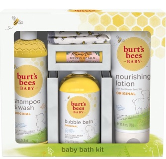 Burt’s Bees Baby Bath Kit Gift Set, 5 Pieces