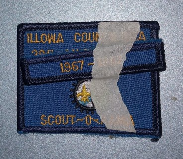 Two piece Illowa Council Bsa 20th anniversary celebration Scout-O-Rama 1967-1987 Patch boy scout bsa