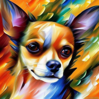 Listia Digital Collectible: Long Hair Chihuahua Portrait