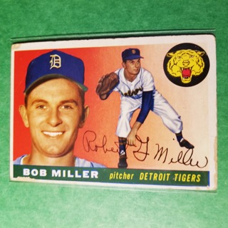 1955 - TOPPS BASEBALL - CARD NO. 9 - BOB MILLER - TIGERS