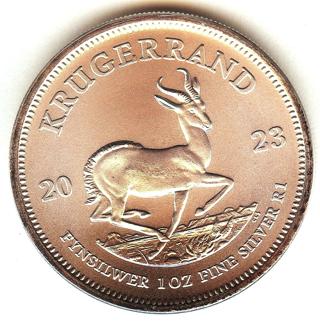 2023 South Africa Krugerrand 1 oz Silver Round (.999 Pure) 