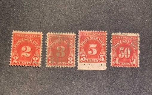 US POSTAGE DUE STAMPS 1930-1956