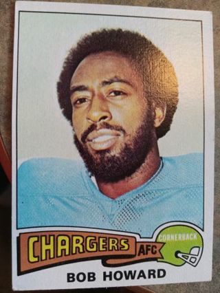 1975 TOPPS BOB HOWARD SAN DIEGO CHARGERS FOOTBALL CARD# 37