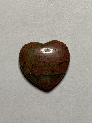 ❣HEALING STONE~#11~UNAKITE~HEART-SHAPED~FREE SHIPPING❣