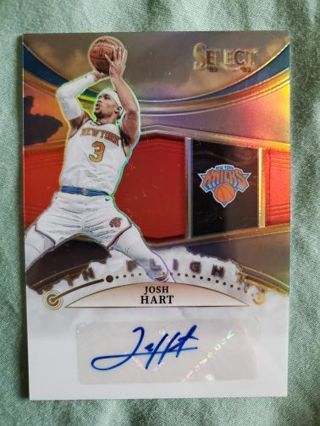 2022-23 Panini Select In Flight Red Prizm Autograph Josh Hart