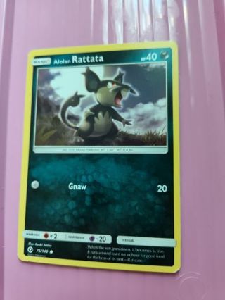 Alolan Rattan Pokemon Card