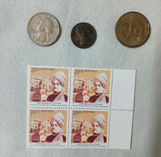 3/4 from a SET OF STAMPS featuring Sw. Vivekanand