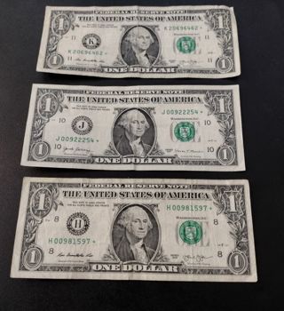 x3 $1 Star Notes