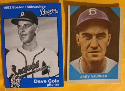 2 vintage baseball cards