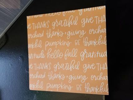 Orange Grateful Scrapbook Paper