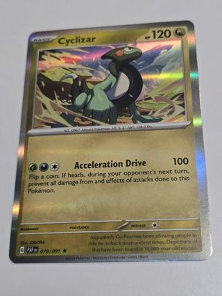 Pokemon Cyclizar holo rare card 070/091