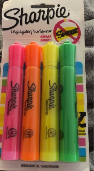 Sharpie highlighters