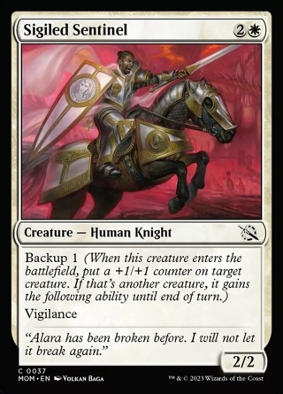 Sigiled Sentinel - Foil MTG March of the Machine NM Magic Foil