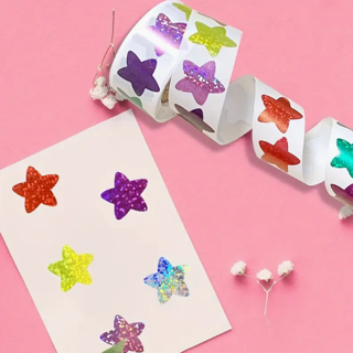 100 Assorted Star Stickers