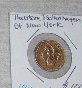 Theodor Bollenhagen City Hall New York Merchants Token 1845-1860 Pre Civil War Token  