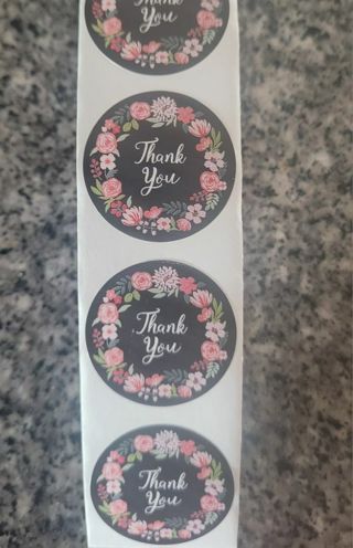 30 Thank You Stickers