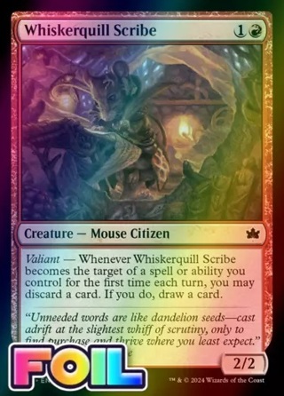 Whiskerquill Scribe BLB Bloomburrow MTG 161 FOIL COMMON 