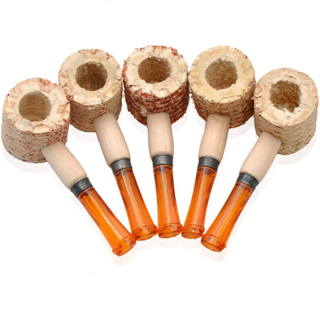 NEW (5-PACK) SMOKING PIPE CLASSIC COB CORN WOOD TOBACCO SMOKE SMOKING FREE SHIPPING