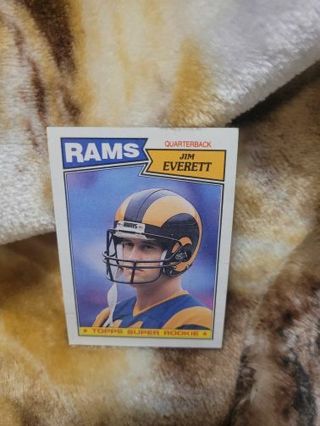 RAMS JIM EVERETT SPORTS CARD WITH 2 MYSTERY CARDS