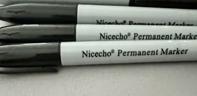 3 New Black Permanent Markers! For Class, Home, Work, or Whatever!