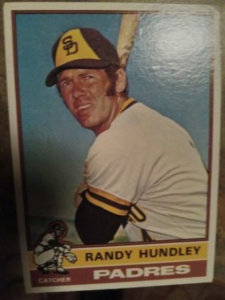 1976 TOPPS RANDY HUNDLEY SAN DIEGO PADRES BASEBALL CARD# 351