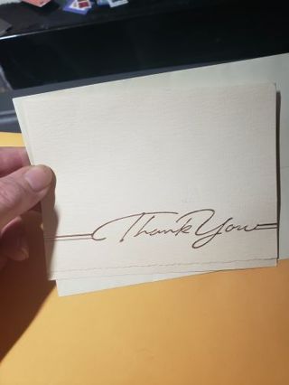 Blank thank you card