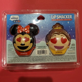 Lip Smacker Minnie Mouse & Beauty And The Beast Belle Emoji Lip Balm Duo,Strawberry Lemonade,2 Pack