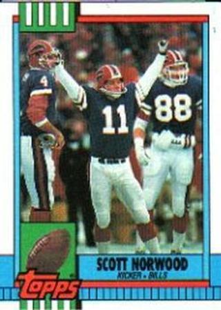 Tradingcard - NFL - 1990 Topps #203 - Scott Norwood VAR - Buffalo Bills VAR: No disclaimer on back 