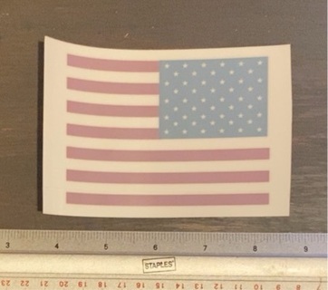AMERICAN FLAG DECAL 5"X3"