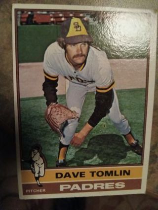 1976 TOPPS DAVE TOMLIN SAN DIEGO PADRES BASEBALL CARD# 398