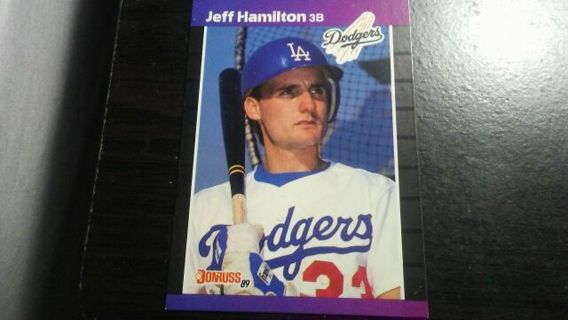 1989 DONRUSS JEFF HAMILTON LOS ANGELES DODGERS BASEBALL CARD# 550