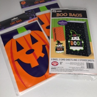 Halloween loot treat boo pumpkin party bags 